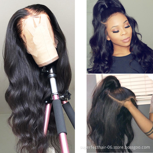 Brazilian Body Wave 13X4 360 Lace Frontal Closure Wig Pre Plucked With Baby Hair Remy Lace Front Human Hair Wigs For Black Women